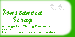konstancia virag business card
